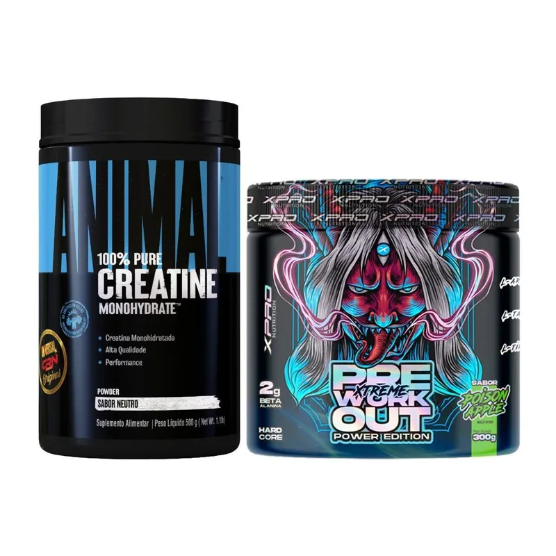 Kit Animal Creatine 500g + Xtreme Pré-Workout 300g Universal