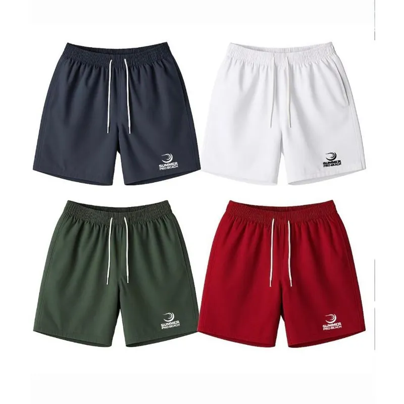 4x Shorts Summer Pro Beach Treino Academia Elastano