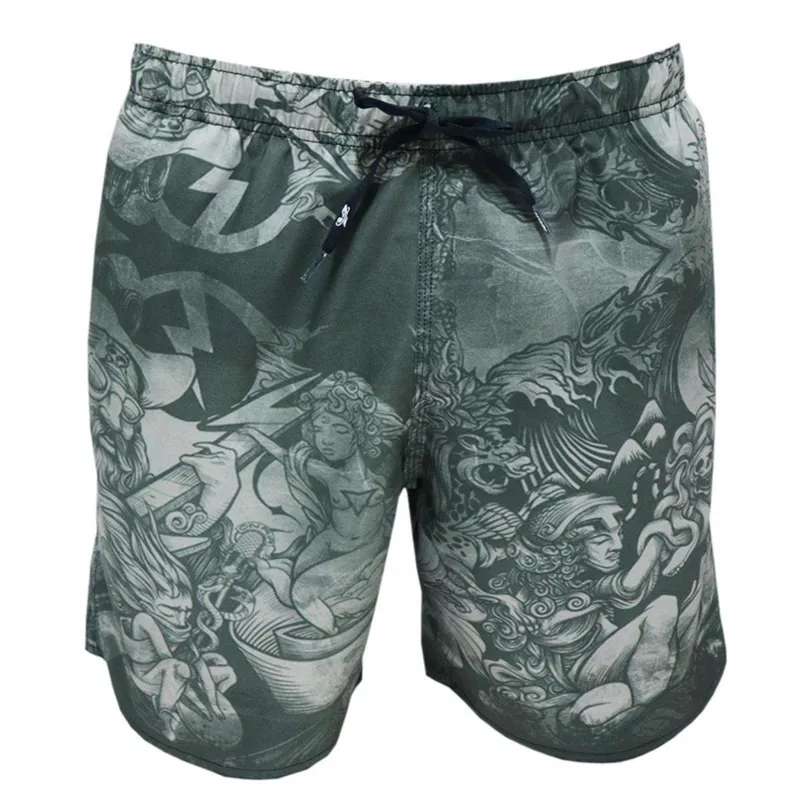 Shorts Elástico Alkary Desenhos Cinza