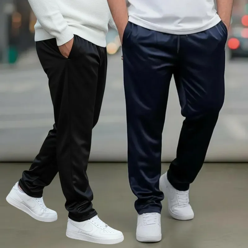 Kit 2 Calça Plus Size Masculina Treino Academia Helanca Flanelada
