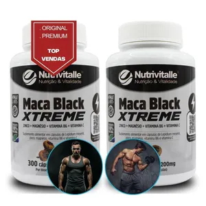 Kit 2x Maca Nutrivitalle Black Xtreme 300 Caps Original
