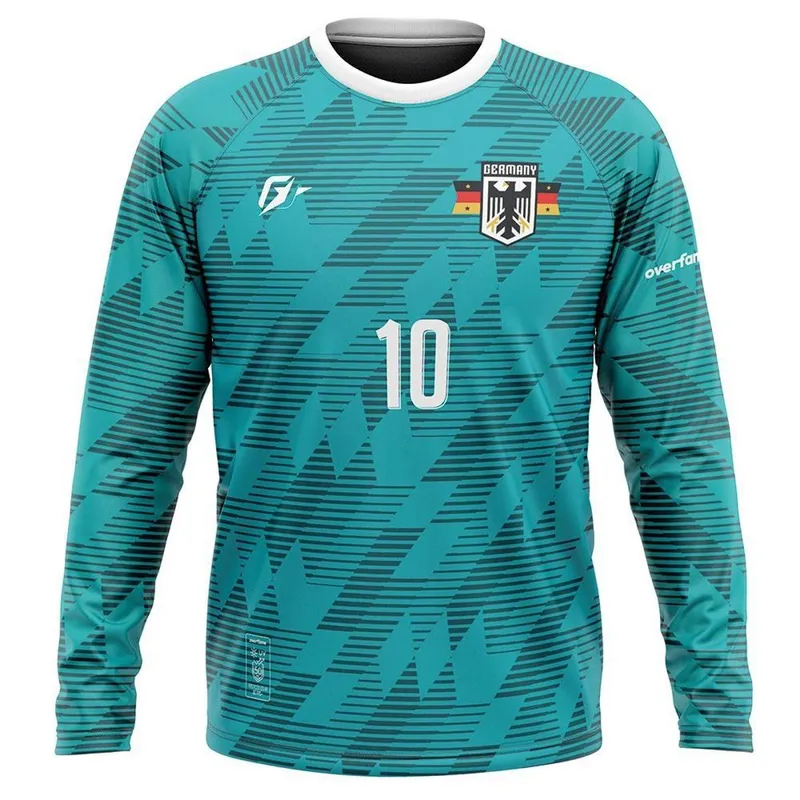 Camiseta Manga Longa Filtro UV Alemanha Verde Retrô