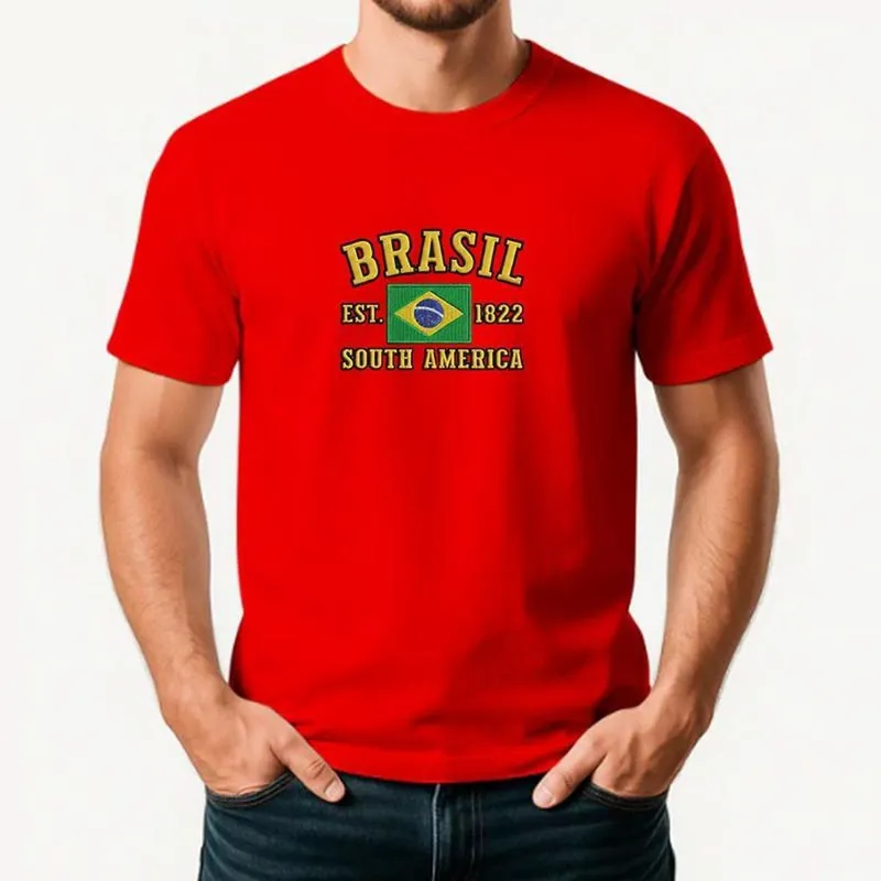 Camiseta Masculina BRASIL Exclusiva Algodão Premium