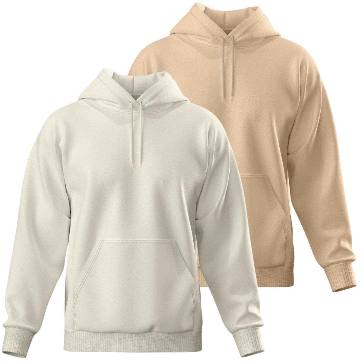 Kit 2 Blusas De Frio Moletom Liso Casaco Inverno Masculino