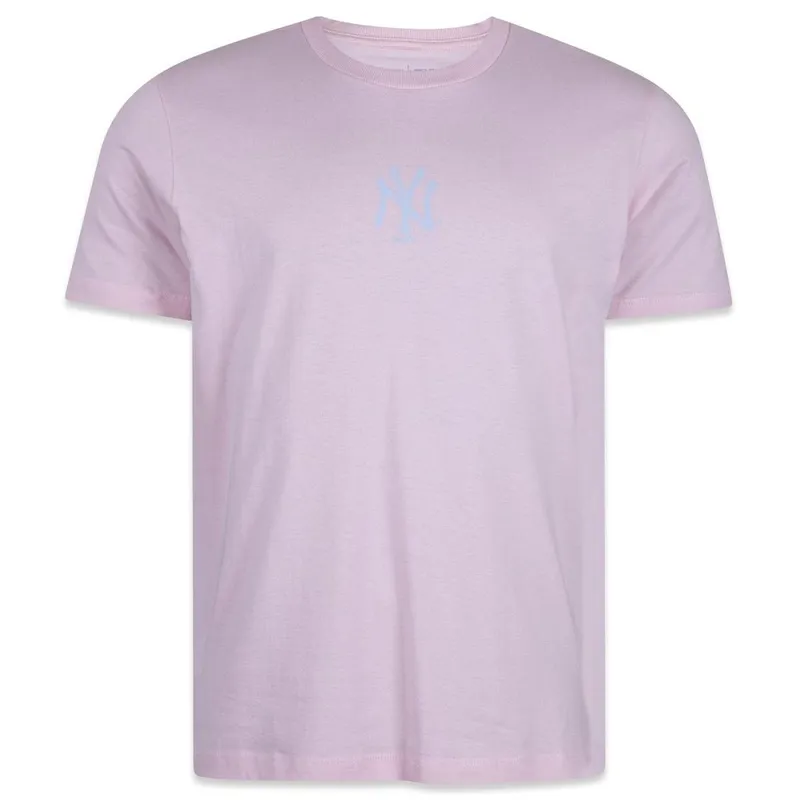 CAMISETA MANGA CURTA NEW YORK YANKEES LOGO FRONTAL MESCLA CINZA NEW ERA