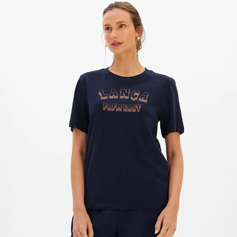 Camiseta Easy Lança Perfume Manga Curta Feminino