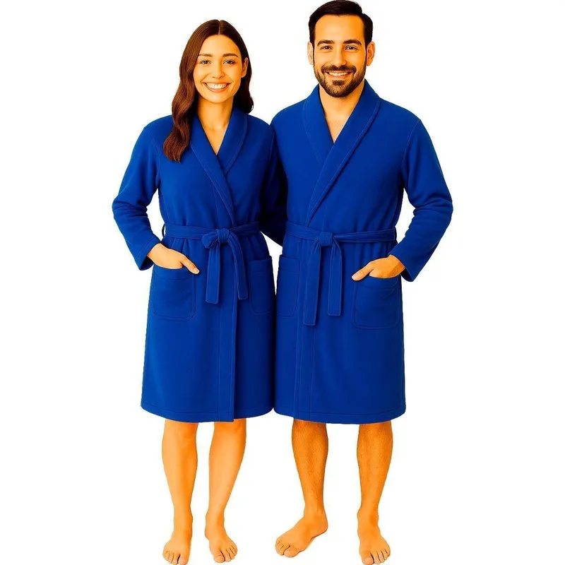 Roupão Poliéster Camesa Adulto Unissex Feminino Masculino Inverno Frio Quentinho Com Bolso Original