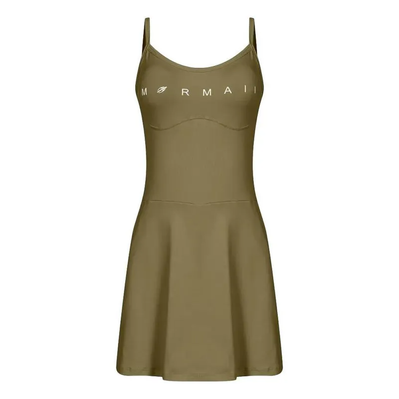 Vestido Macaquinho Mormaii Beach Tennis Vitória Marchezini Verde Militar Feminino