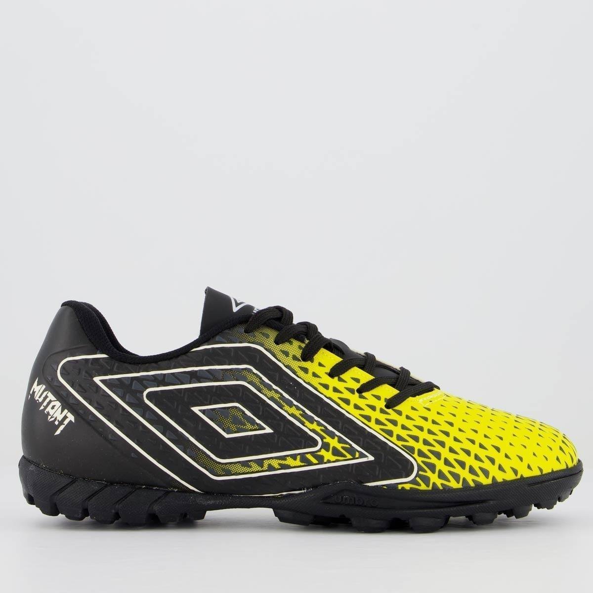 Chuteira Umbro Mutant Society Amarela e Preta
