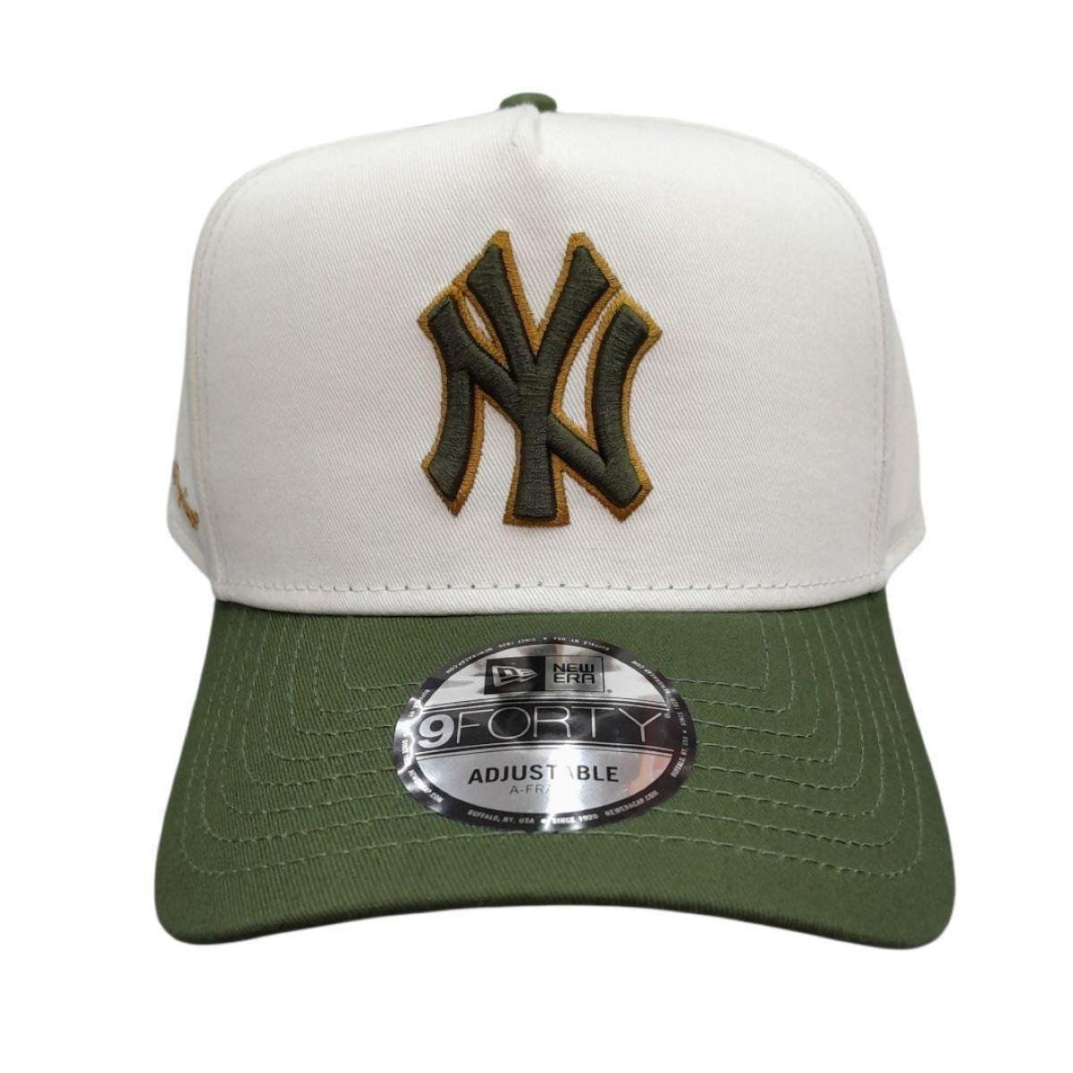 Boné New Era 9Forty New York Yankees - Creme/Verde