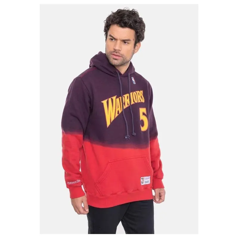 MOLETOM MITCHELL &amp; NESS WARRIORS DAVIS DEGRADE