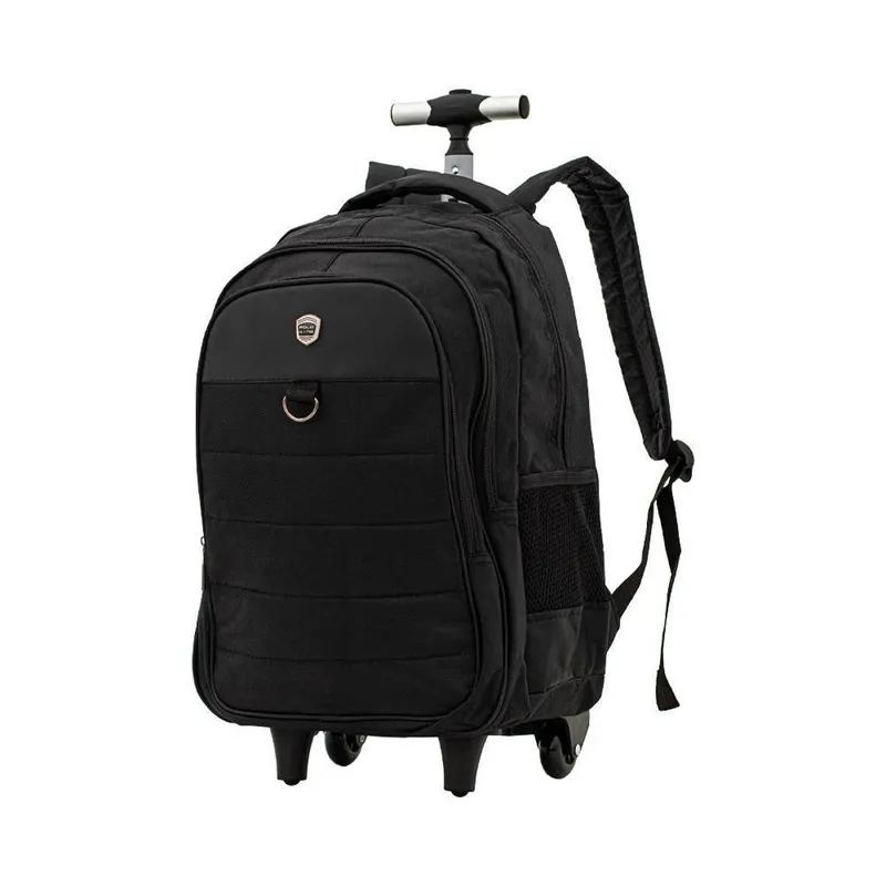 Mochila Carrinho Preto Executiva Linhas Horizontais | Polo King