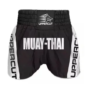 Calção Short Muay Thai Premium BR - Preto/Branco