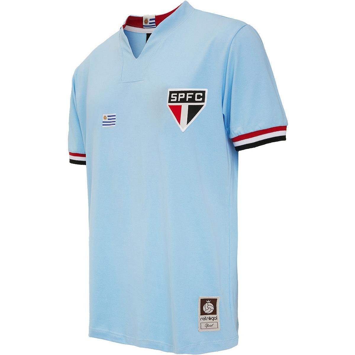 Camisa São Paulo Retrô Uruguai nº 2 Coleção Ídolos Masculina