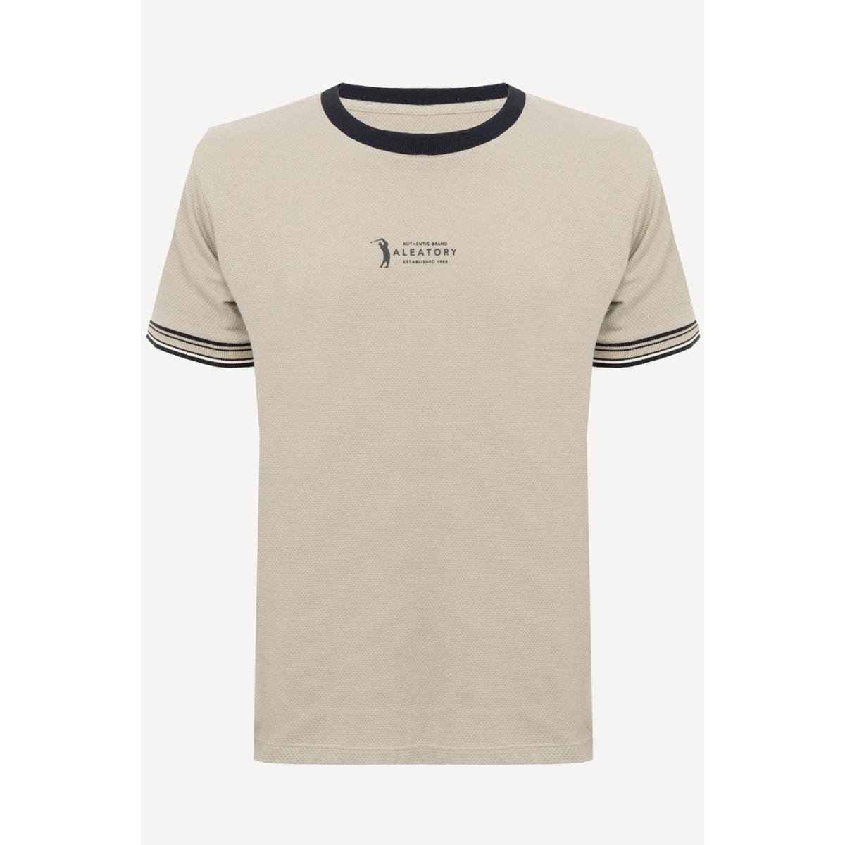 Camiseta Texturizada Aleatory Sandwall Bege