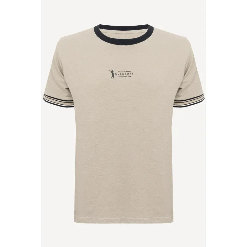 Camiseta Texturizada Aleatory Sandwall Bege