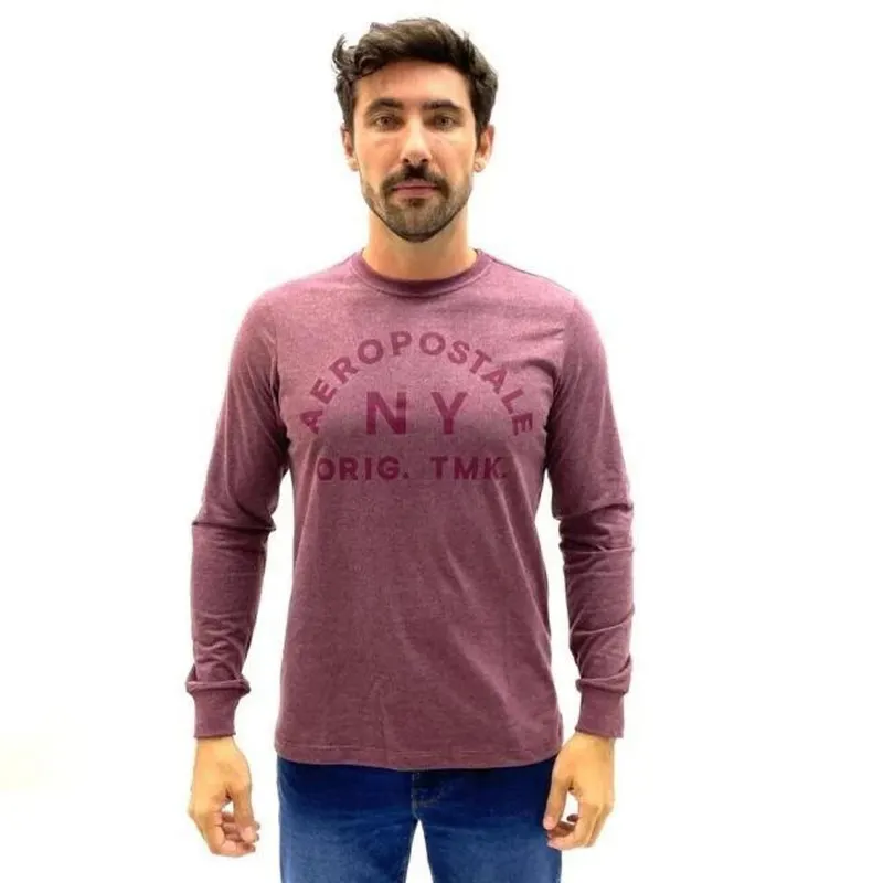 Camisa Aeropostale Manga Longa Estampa Frontal 8740222