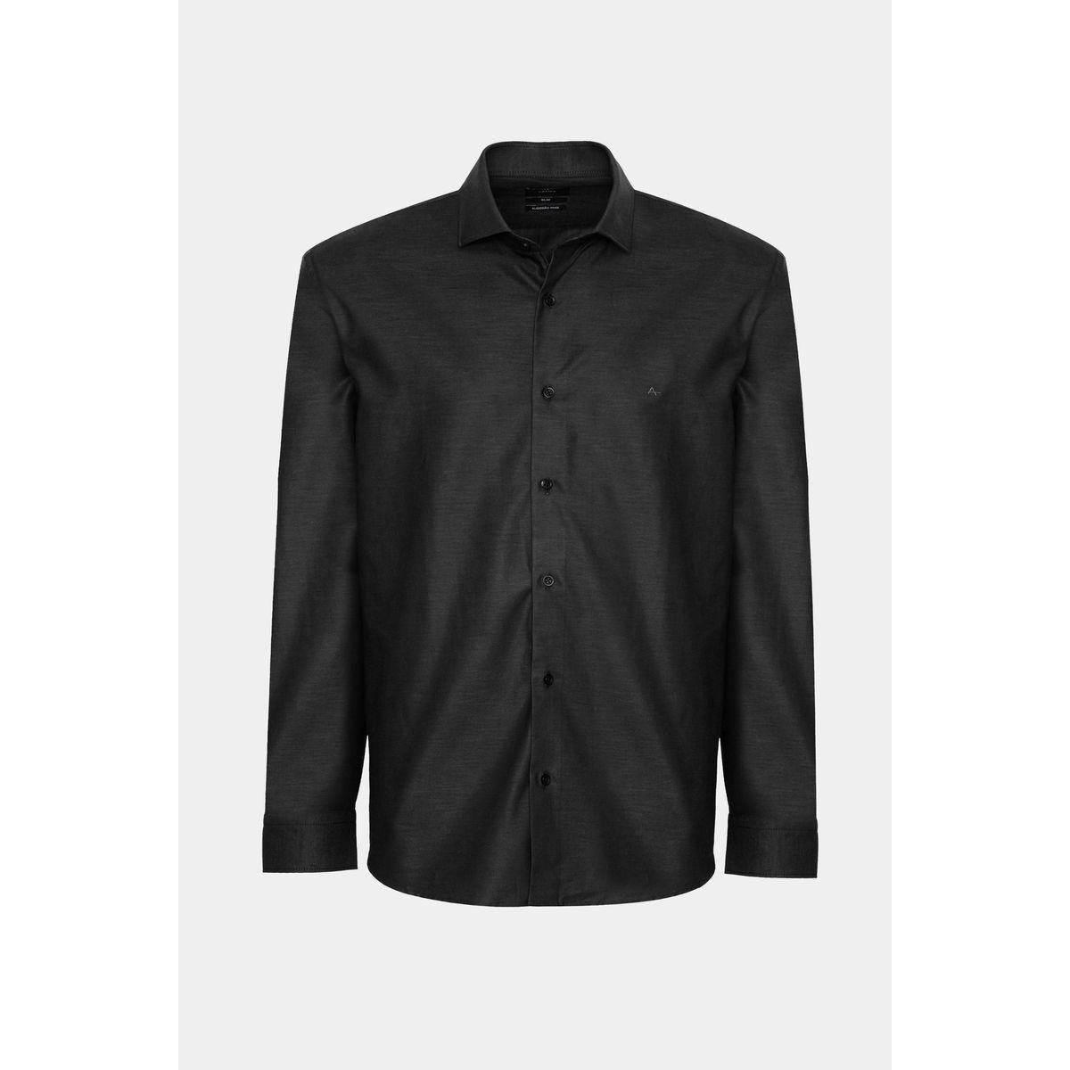 Camisa Aramis Slim Manga Longa Algodão Pima Preto