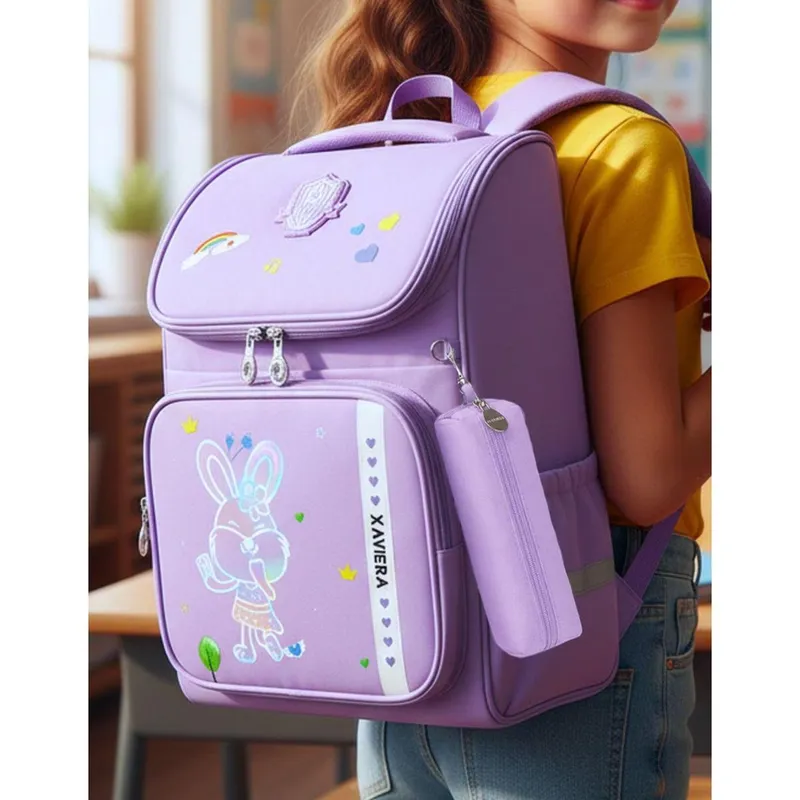 Mochila Escolar Grande Infantil Bolso Garrafa Abertura Ampla