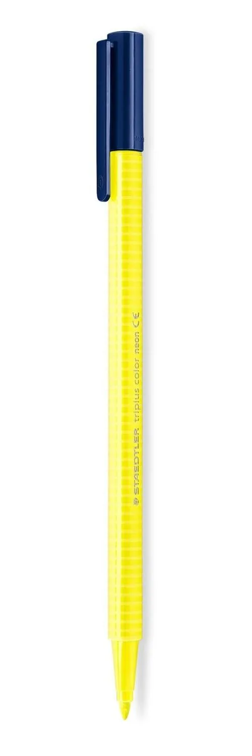 Caneta Triplus Amarelo Neon