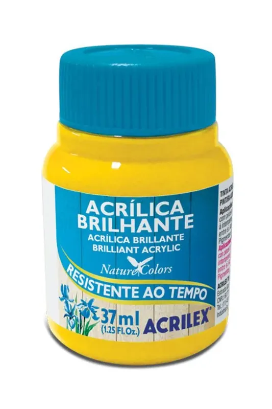 Tinta Acrílica Brilhante 30ml Amarelo Ouro