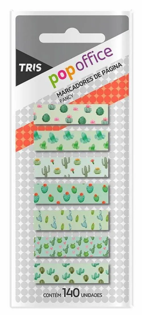 Marcador De Página Adesivo Fancy Cactos