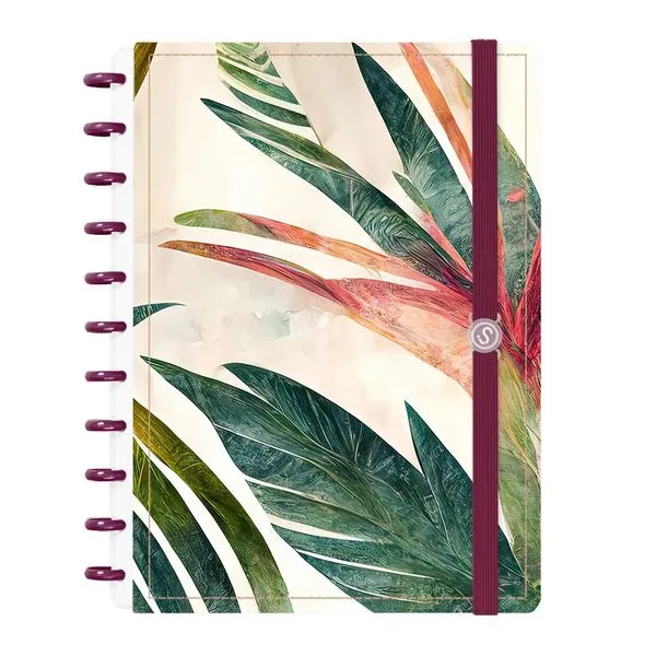 Caderno Disco 80 Folhas Grande Prime Palmeira Marsala