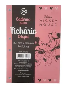 Refil Caderno Fichário Colegial Mickey 96 Folhas