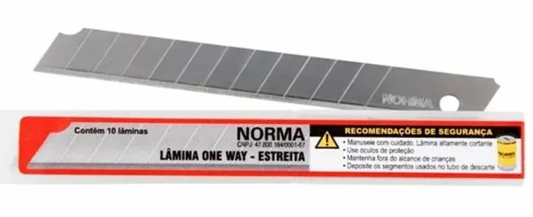 Lâmina Para Estilete Estreito Tubo 10 Unidades