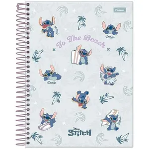 Caderno Colegial 1x1 80 Folhas Capa Dura Stitch