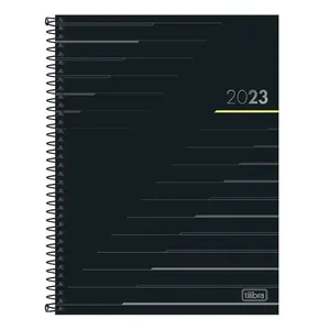 Agenda Executiva Tilibra Espiral Spot Preta Grande