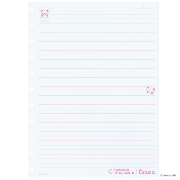 Refil Para Caderno Inteligente G Pandalu Glow By Luluca Pautado 50 Folhas