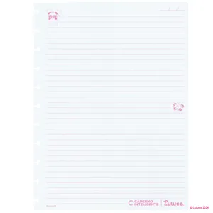 Refil Para Caderno Inteligente G Pandalu Glow By Luluca Pautado 50 Folhas