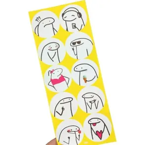 Sticker Do Flork 4x4cm Pacote Com 30 Memes Adesivos