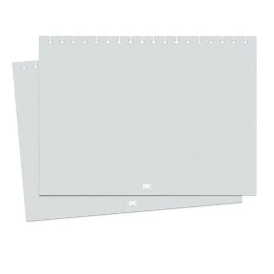 Refil Caderno Smart Universitário Horizontal Cinza Pautado E Pontilhado 90 Gramas 48 Folhas