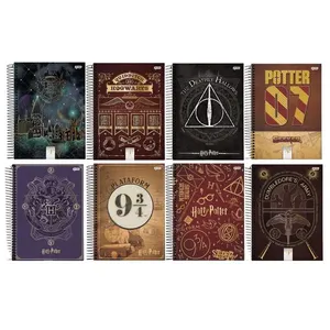 Caderno Universitário Jandaia Espiral Capa Dura Harry Potter 10 Matérias 200 Folhas - Item Sortido