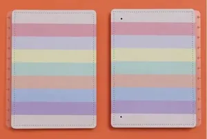 Capa E Contracapa A5 Arco-Iris Pastel Caderno Inteligente