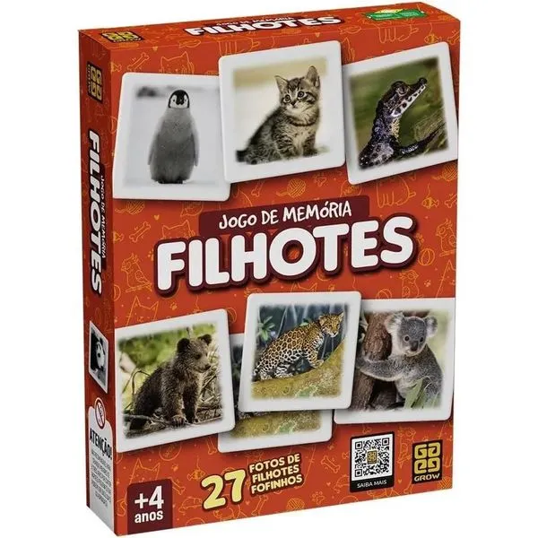 Jogo da Memória Filhotes - Grow