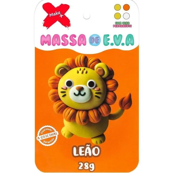 Massa Para Modelar Eva 28g 4 Cores Leão