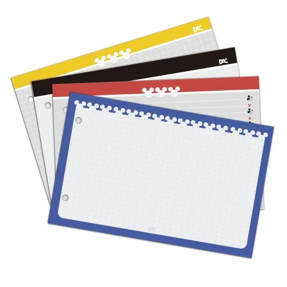 Refil Caderno Mini Ficheiro Mickey Mouse 90 Gramas Com 80 Folhas