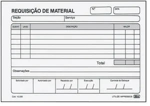 Bloco Requisição Material Simples 50 Folhas