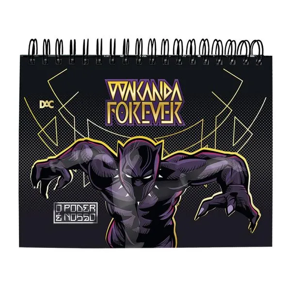 Caderno Smart Universitário Marvel Horizontal Pautado E Pontado 80 Folhas