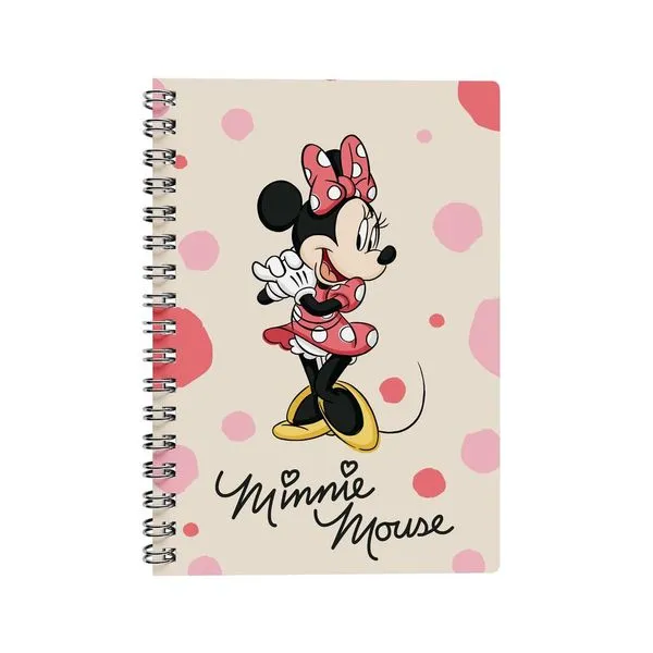Caderno Universitário 1x1 80 Folhas Capa Dura Minnie Mouse