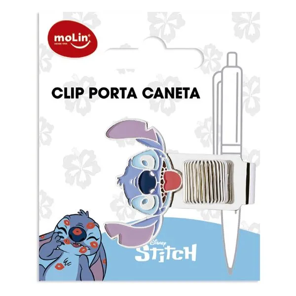 Clip Metal Para Caneta Stitch Disney