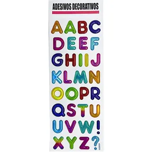 Adesivo Em Relevo 3d Letras Do Alfabeto Coloridas