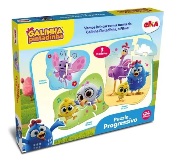 Quebra Cabeça Progressivo Galinha Pintadinha Elka - 1344