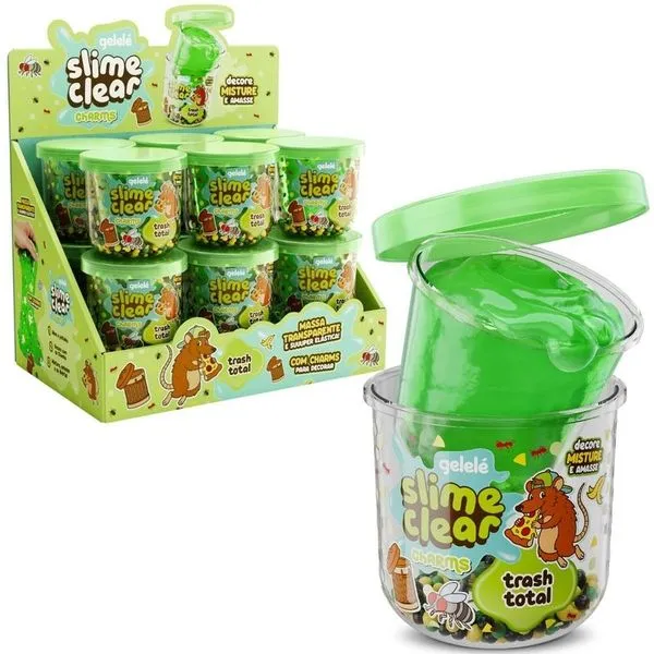 SLIME CLEAR CHARMS 122G TRASH - UNITÁRIO -  CDB