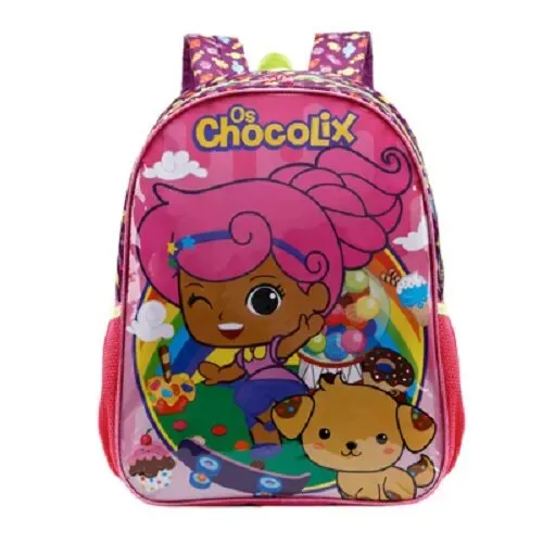 Mochila Com Alça Chocolix Rosa E Roxo