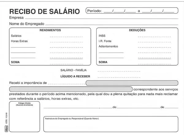 Bloco Recibo De Salário 100 Folhas