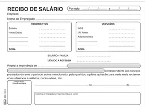 Bloco Recibo De Salário 100 Folhas